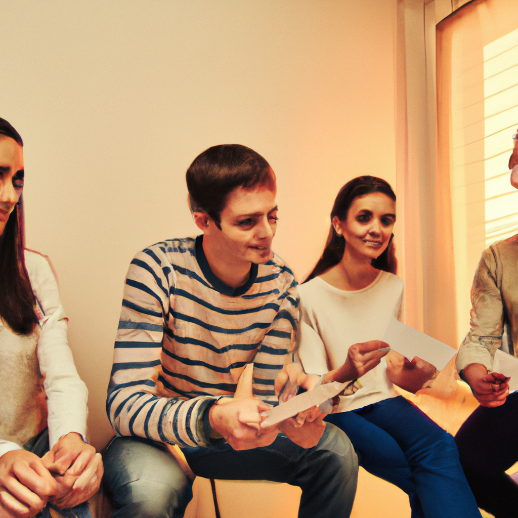 Diverse learners practicing conversation in a modern studio with coach guidance